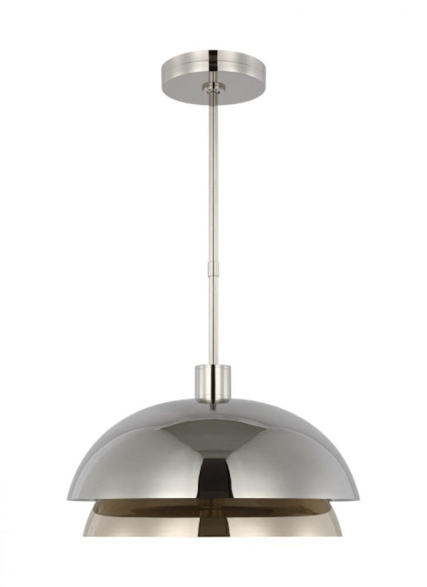 Ceiling Pendant, 1-Light, LED, Polished Nickel, 20.5"W (SLPD13427N 70PKJ50)