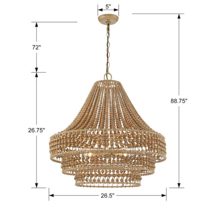 Silas 6-Light Chandelier in Burnished Silver