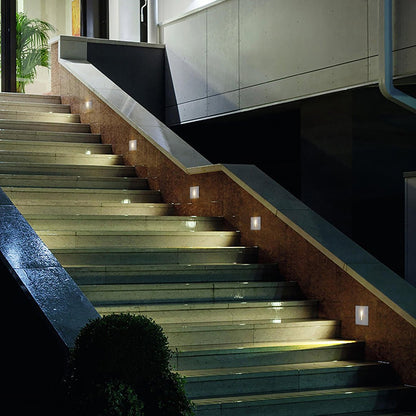 Round Square LED Modern Waterproof Outdoor Step Lights Stairway Sconces