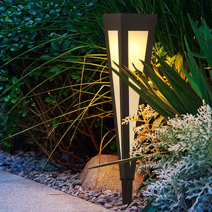 Square Conical LED Waterproof RGB Solar Lights Outdoor Pathway Lights