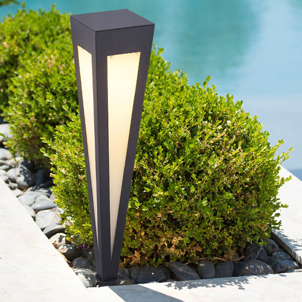 Square Conical LED Waterproof RGB Solar Lights Outdoor Pathway Lights