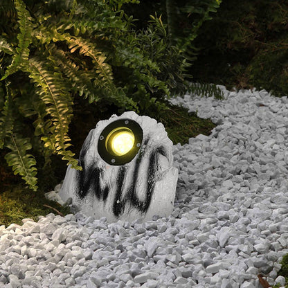 Resin Stone Shaped Warm Light LED Outdoor Light