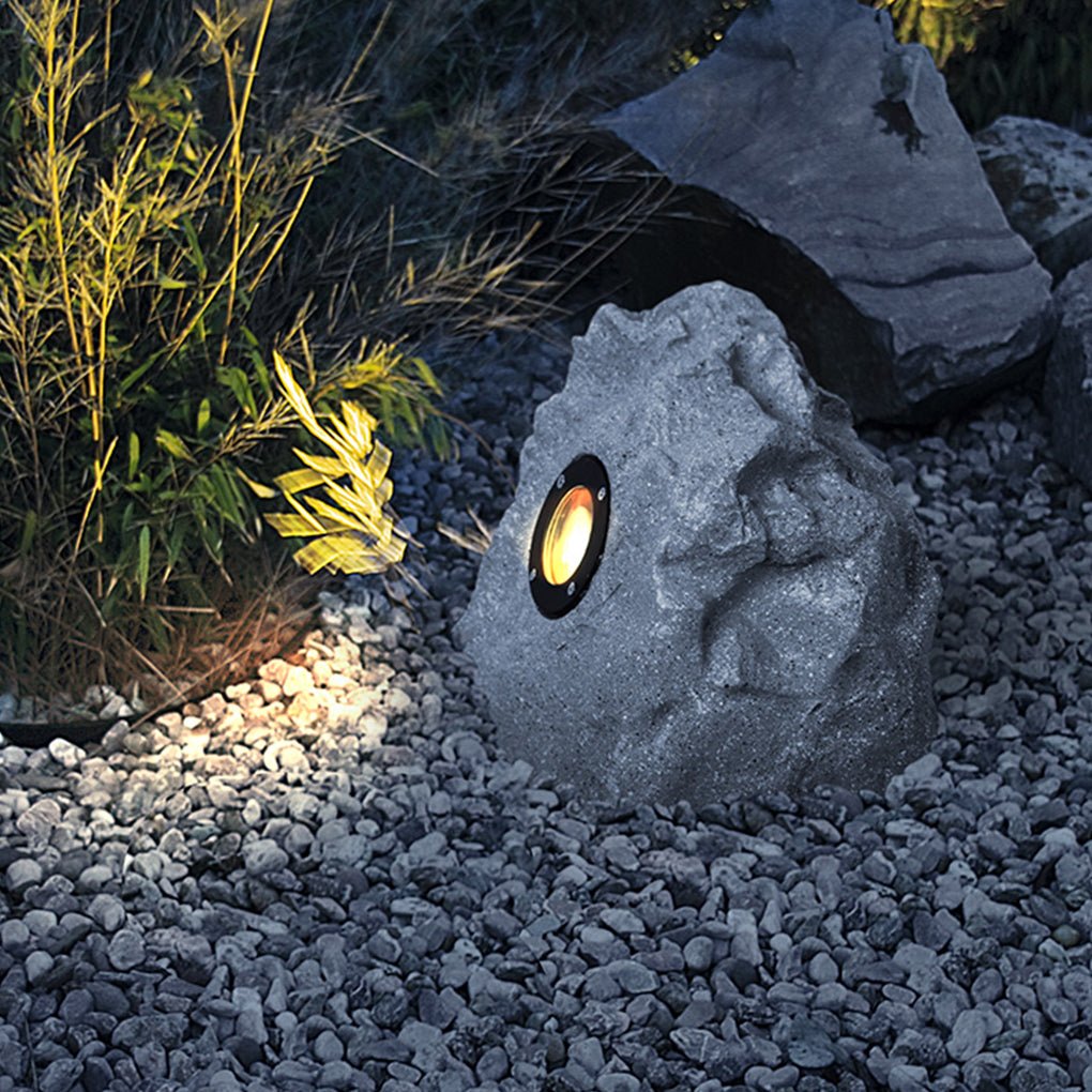 Resin Stone Shaped Warm Light LED Outdoor Light