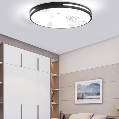 Round Plant Pattern LED Modern Ceiling Lights Flush Mount Lighting