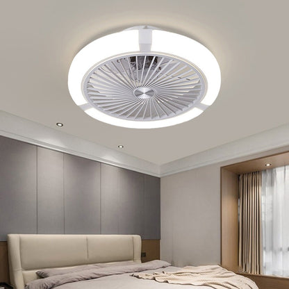 Round Dimming LED Modern Inverter Bladeless Ceiling Fan with Lights