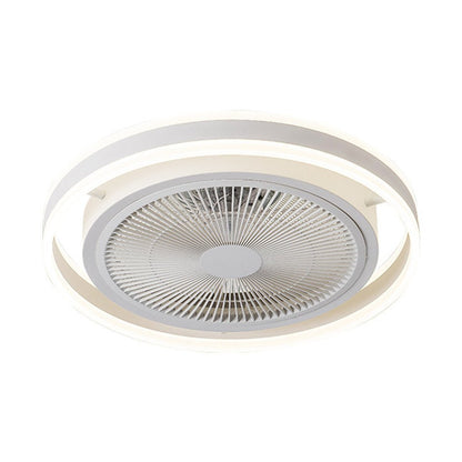 Round Dimming LED Modern Inverter Bladeless Ceiling Fan with Lights