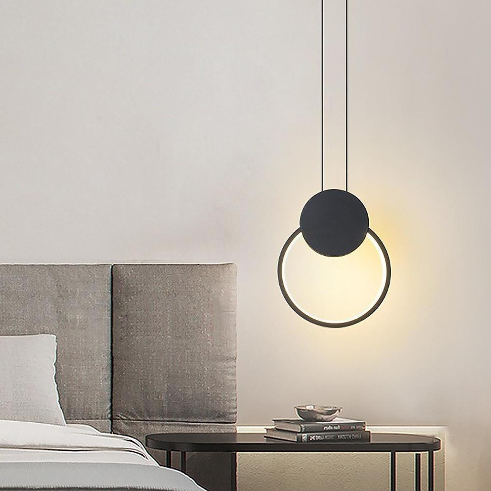 Geometric Shaped LED Black Modern Pendant Lighting Hanging Ceiling Lamp