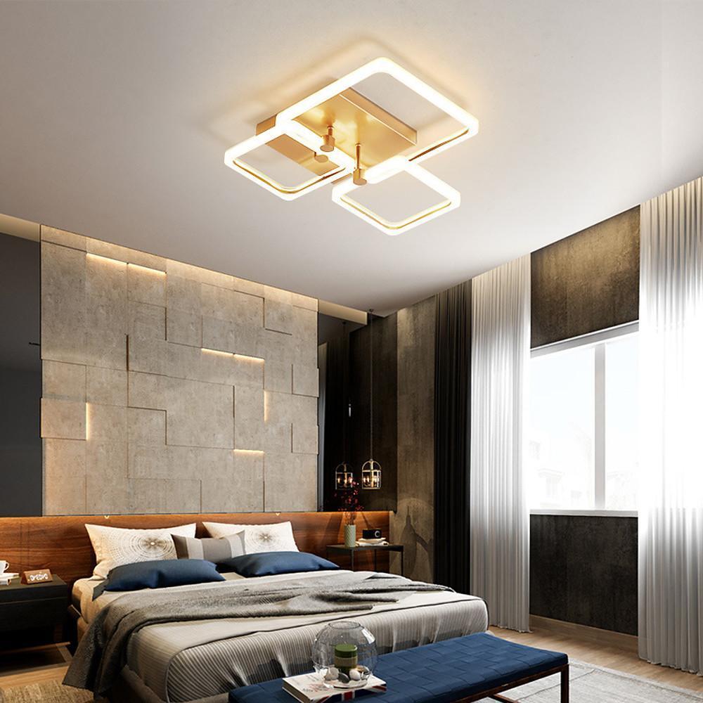 Squares Artistic Dimmable LED Modern Ceiling Lights Flush Mount Lighting