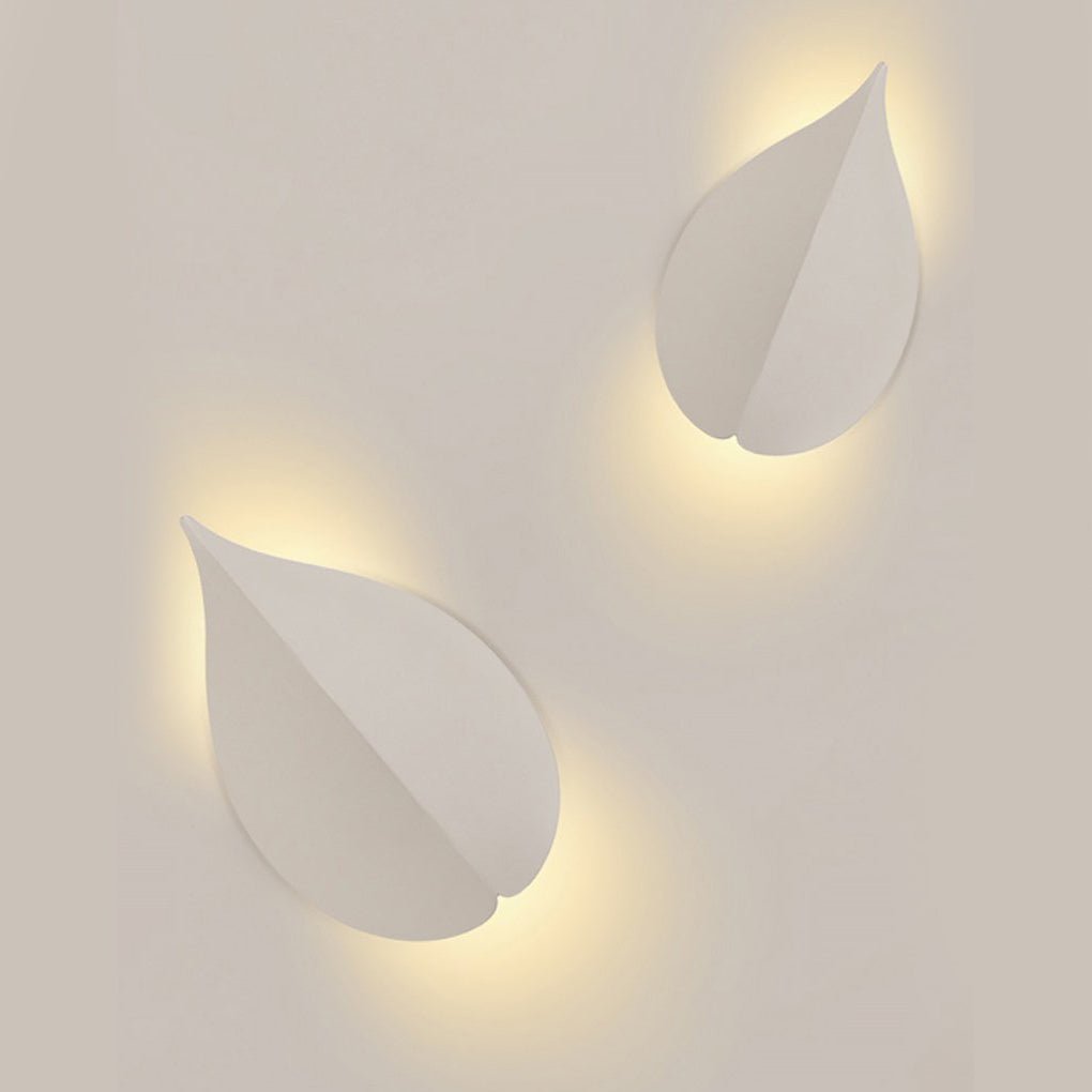 Soft Warm White Modern Leaf Shaped Wall Sconces