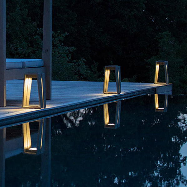 Square Stool LED Waterproof Minimalist Solar Lights Outdoor Lanterns