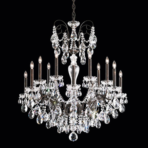 Chandelier, 14-Light, Heirloom Bronze, Clear Heritage Crystal, 35"W (ST1852N-76H 1814T0)