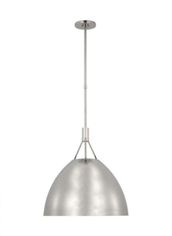 Dome X-Large Pendant, 1-Light, LED, Polished Nickel, 19.3"H (SLPD26827N 70PKL45)