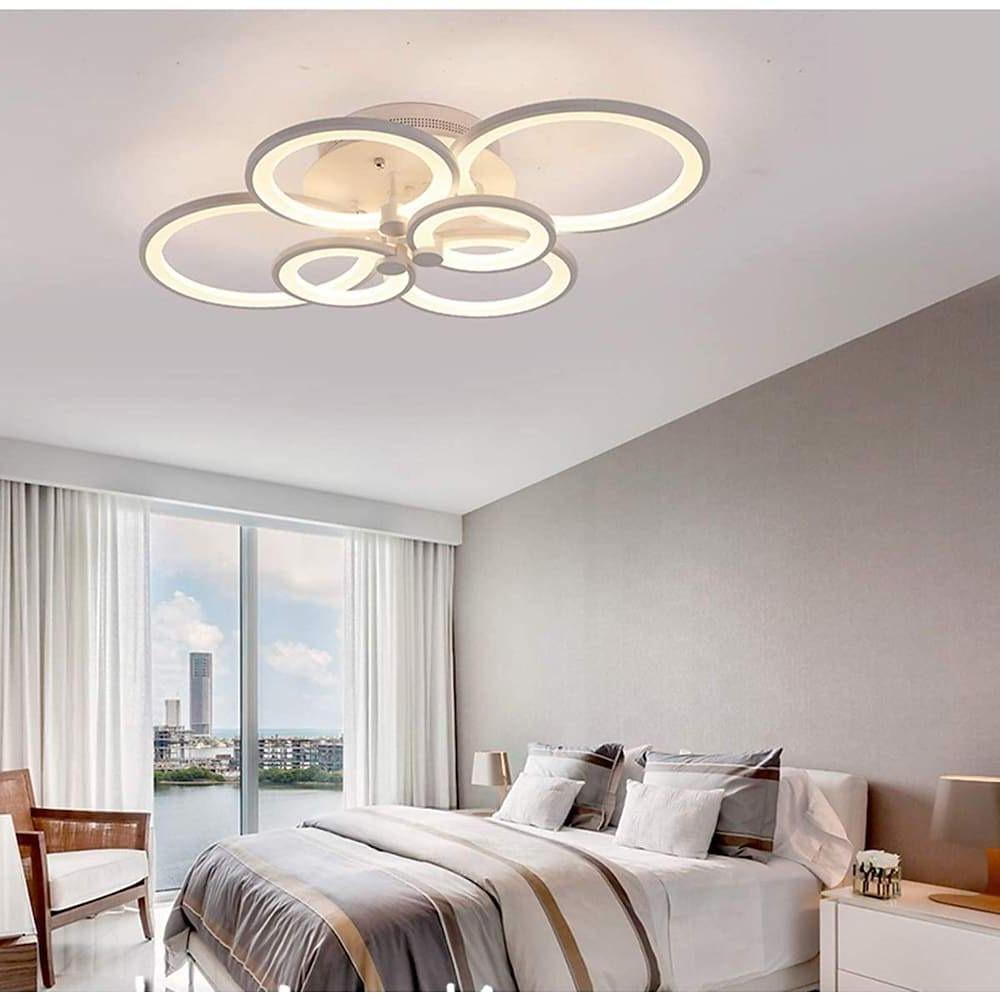 Elegant Semi Flush Mount Ceiling Lights with Unique Overlapping Rings