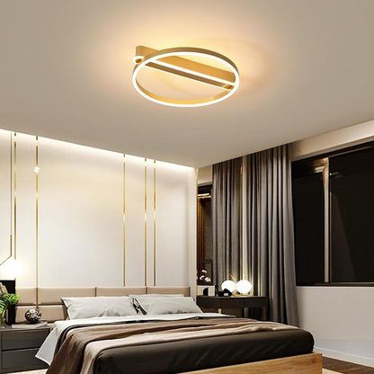 Circle Linear Dimmable LED Modern Ceiling Lights Flush Mount Lighting