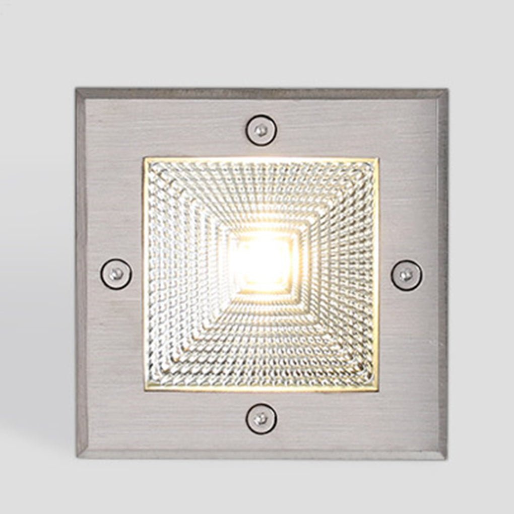 Square 90-260V In-Wall Recessed 4W LED Step Lights for Outdoor Stairs, Deck, and Patio