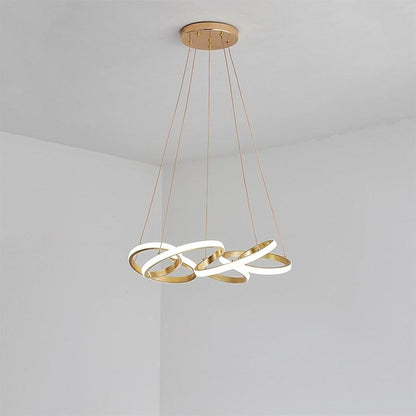 Interwoven Wave Design Chandelier Light Mid Century Chandelier