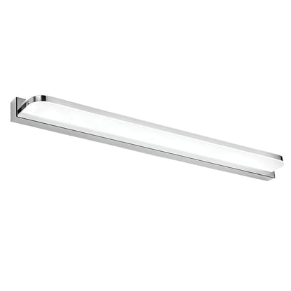 LED Bathroom Vanity Light with Wall-Mounted Panel and Polished Iron Trim