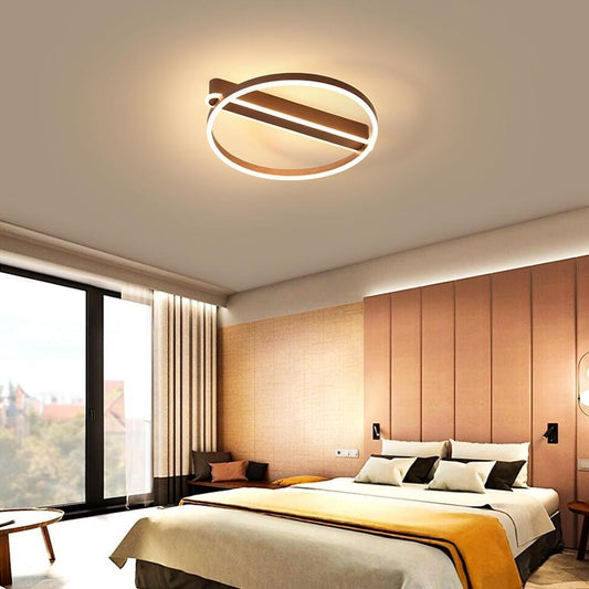 Circle Linear Dimmable LED Modern Ceiling Lights Flush Mount Lighting