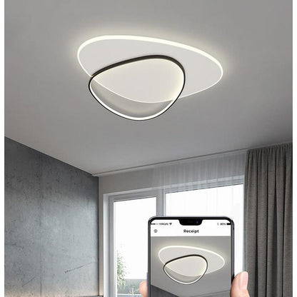 Rounded Triangles Flush Mount Ceiling Light Artistic LED Light