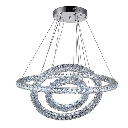 Luxury Crystal LED Chandelier 3-Tier Geometric or Stacked LED Pendant light