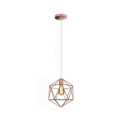 Geometric Cage LED Industrial Modern Ceiling Light Flush Mount Lighting