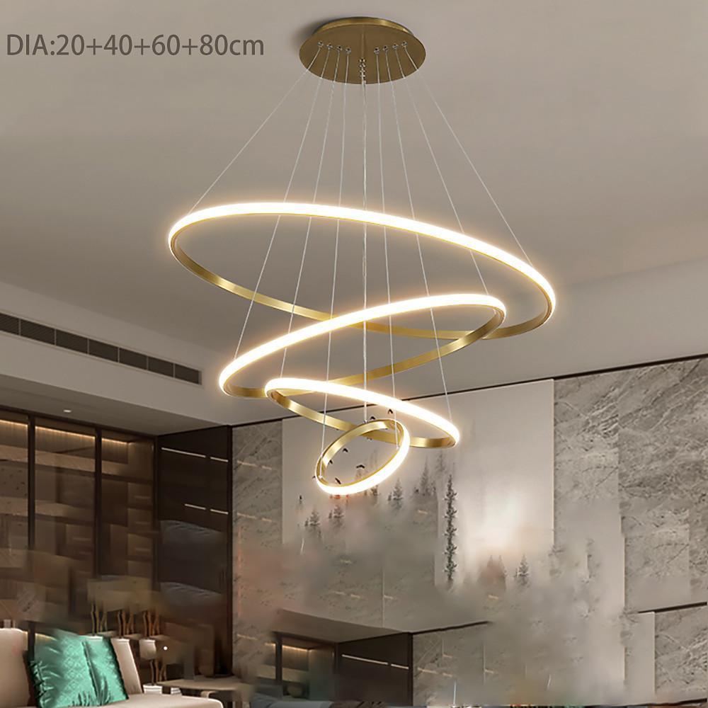 3 Ring Design Pendant Lighting Acrylic Aluminum Pendant Unique LED Ceiling Light