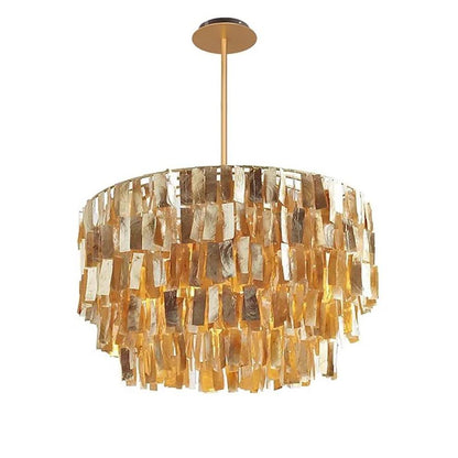 Modern Shell Shaped Contemporary Chandeliers Rustic Capiz Chandeliers