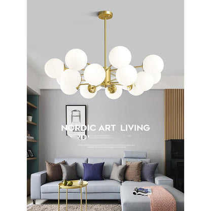 Globe Cluster Pendant Light Metal Glass LED Living Room Ceiling Lights