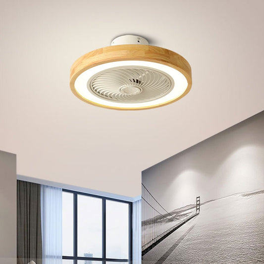 Three-level Wind Regulation Nordic Modern Bladeless Ceiling Fans with Lights and Remote Control