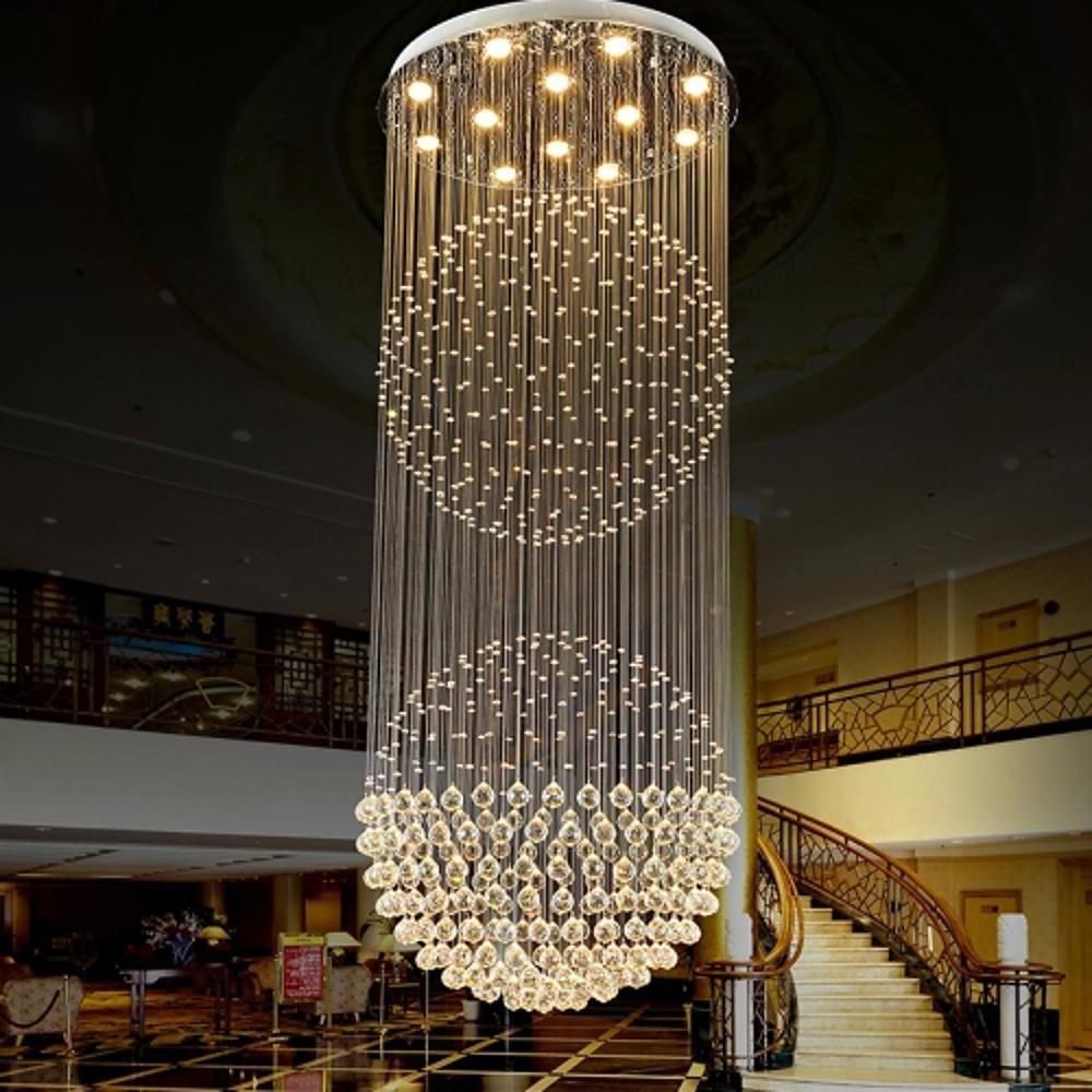 Double Sphere Metal Crystal Rustic Chandeliers Contemporary Chandeliers