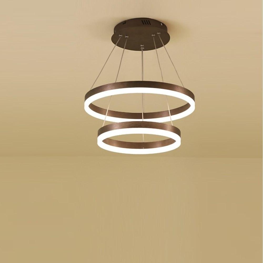 Circle Bedroom Room Chandeliers Modern Aluminum Acrylic Kitchen Ceiling Light