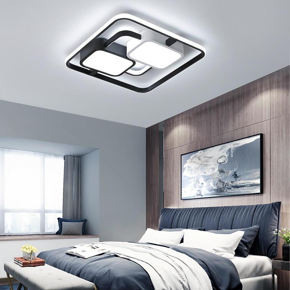 Circles Rectangles Dimmable LED Modern Ceiling Light Flush Mount Lighting