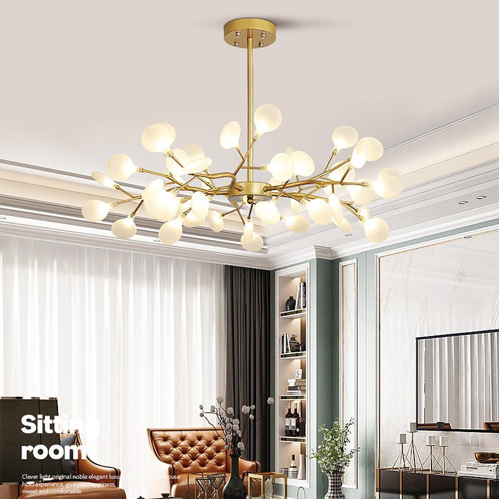 LED Firefly Sputnik Chandelier Modern Hanging Living Room Bedroom Ceiling Lights