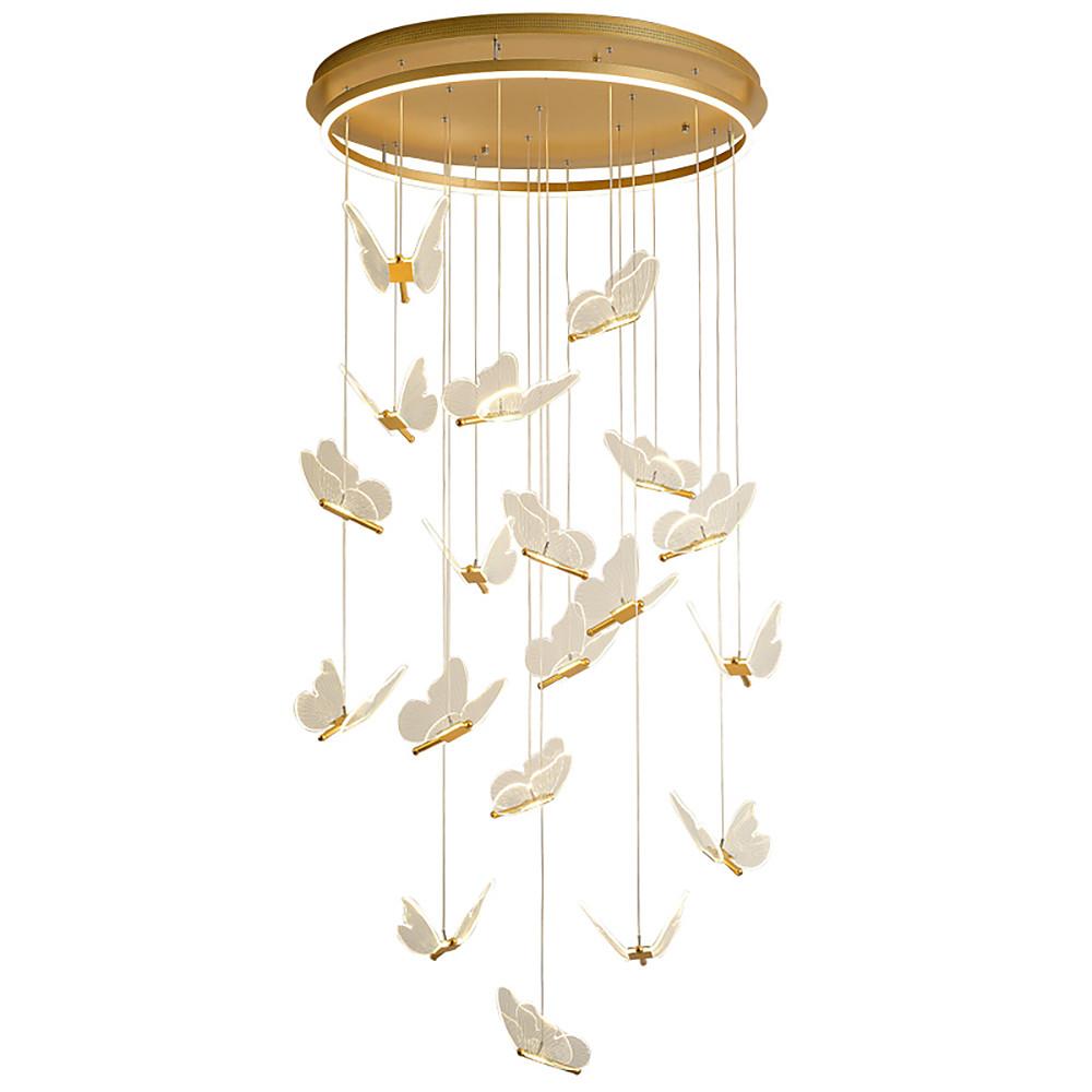 Butterfly Shapes Design Pendant Lighting Acrylic Metal Island LED Living Room Ceiling Lights