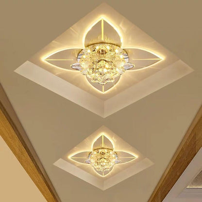 4 Pointed Classic Star LED Multi Color Crystal Modern Ceiling Lights