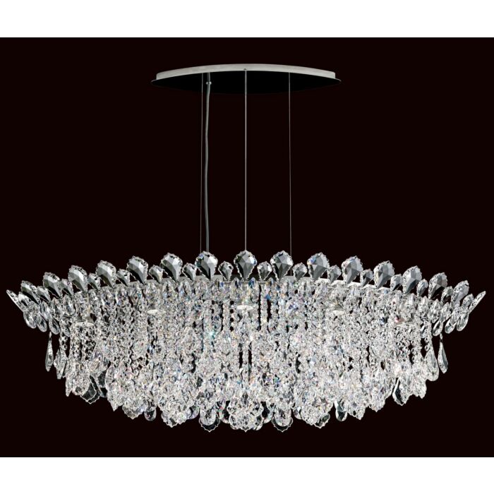 Trilliane Strands 8-Light Pendant in Stainless Steel