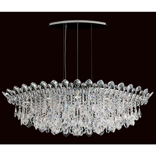 Trilliane Strands 8-Light Pendant in Stainless Steel