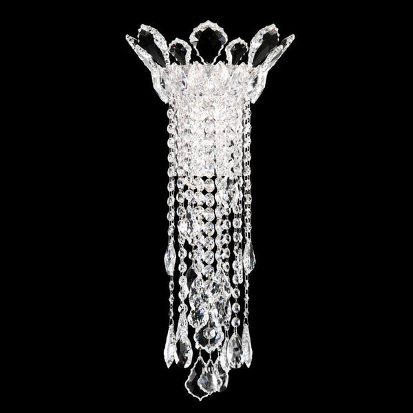 Strands Wall Sconce, 2-Light, Polished Stainless Steel, Clear Heritage Crystal, 21"H (TR0833N-401H 1HPTJ5)