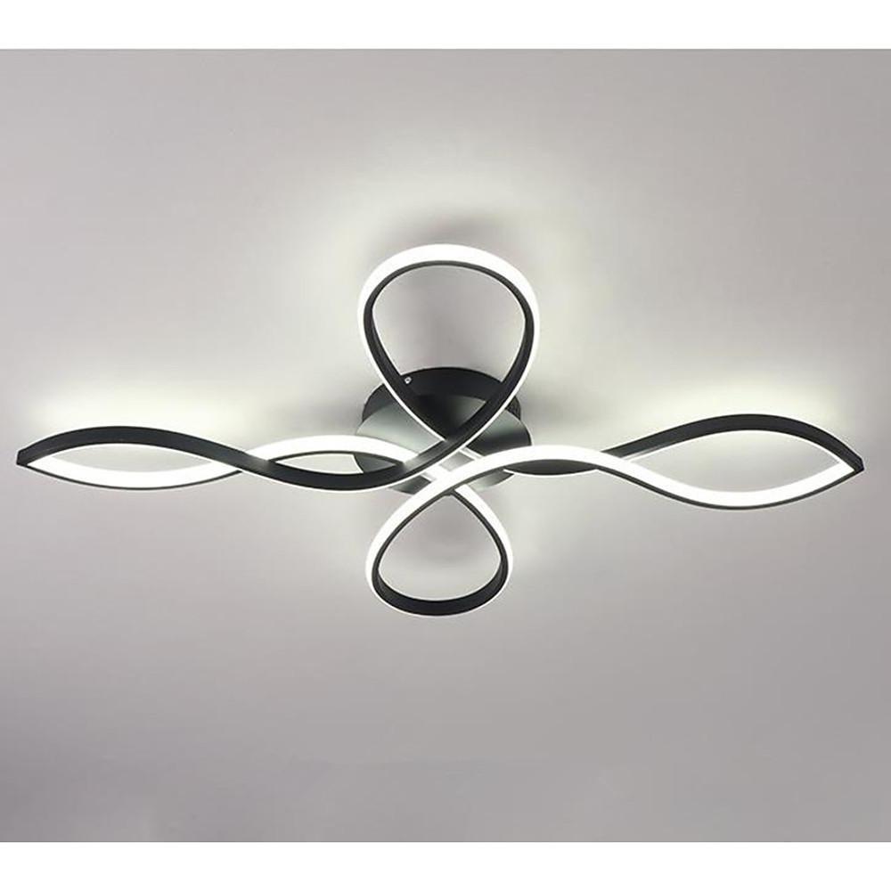 Wave Flower Shaped Dimmable LED Modern Ceiling Lights Flush Mount Lighting