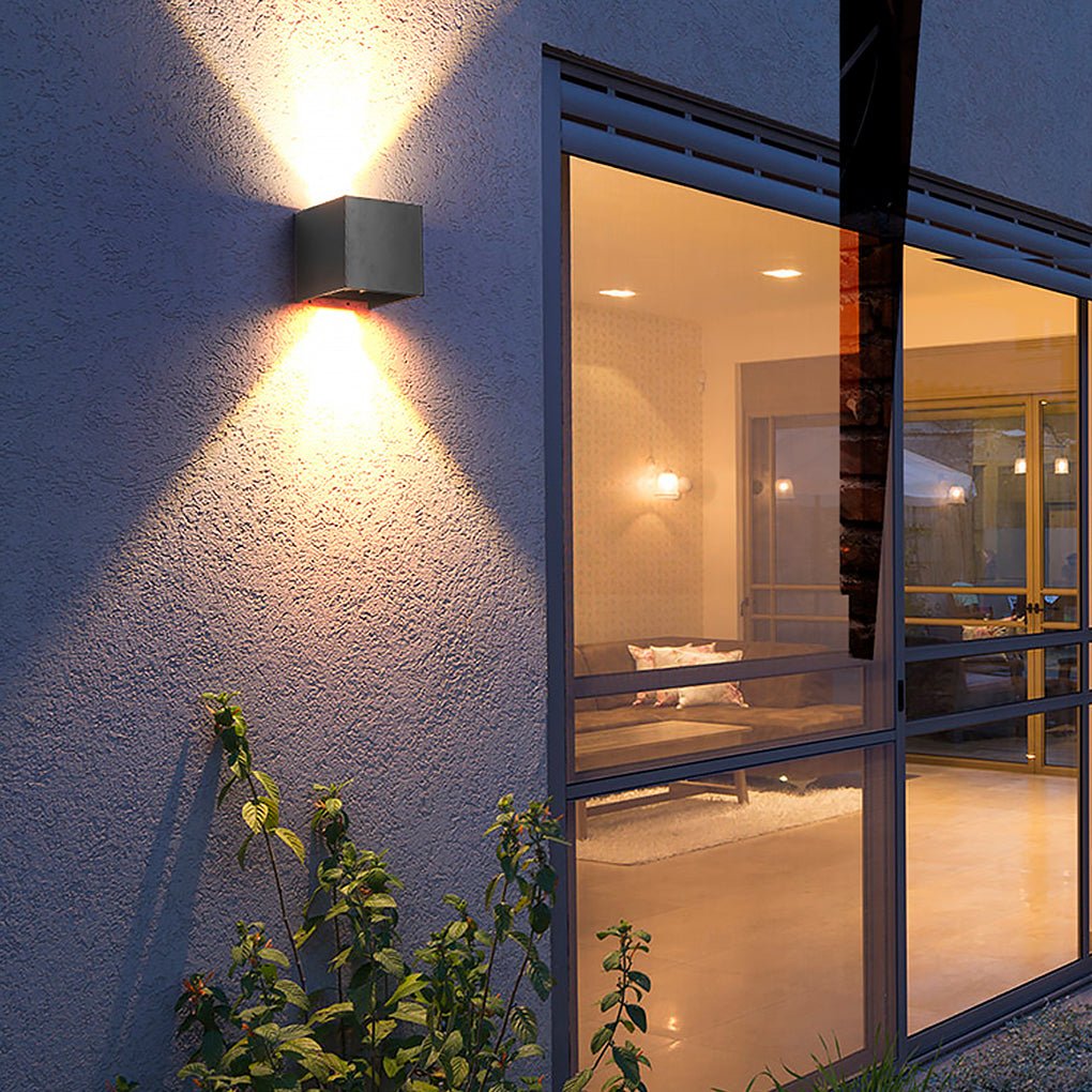 Square Waterproof Up Down Lighting Adjustable Modern Exterior Lights