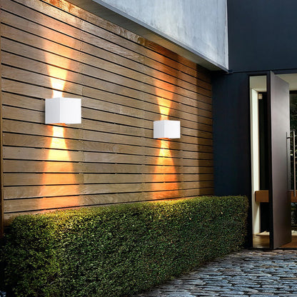 Square Waterproof Up Down Lighting Adjustable Modern Exterior Lights