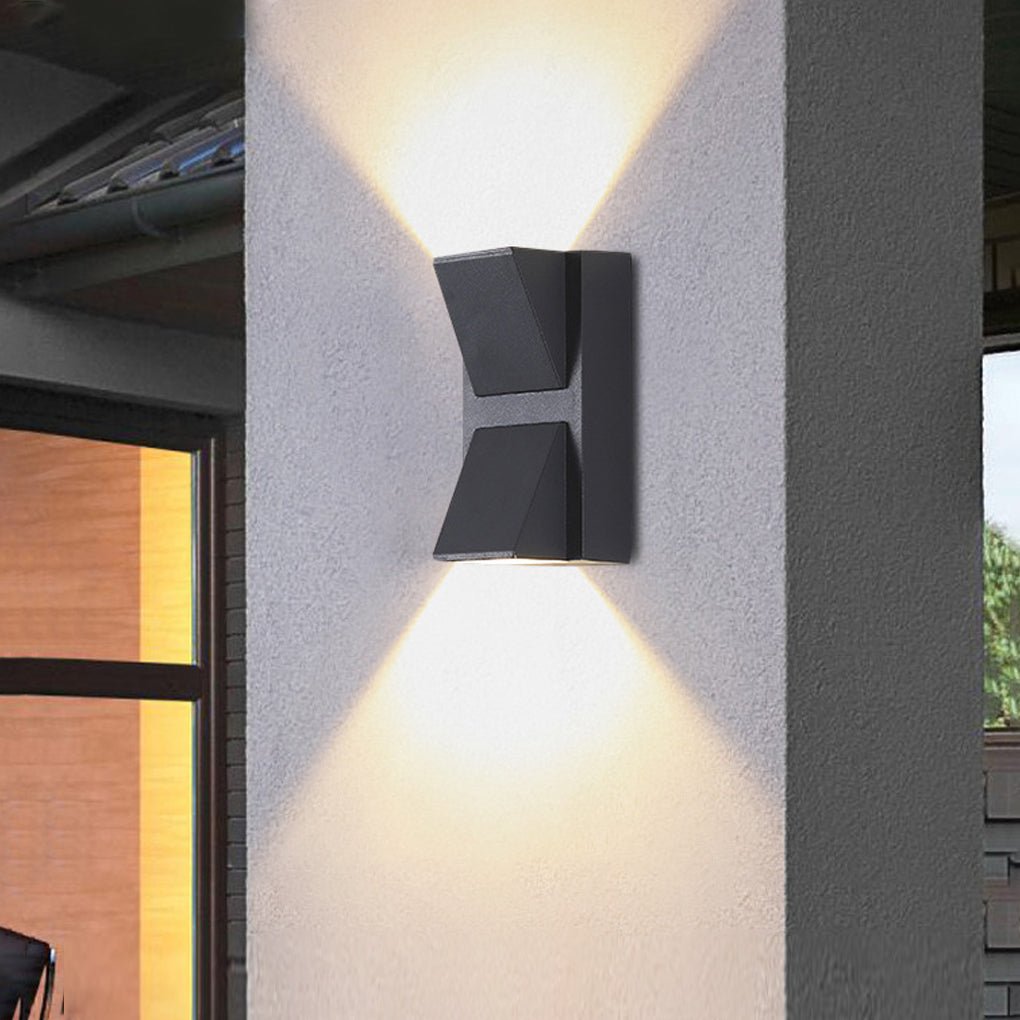 Waterproof Up & Down K-Type Black LED Outdoor Wall Lights