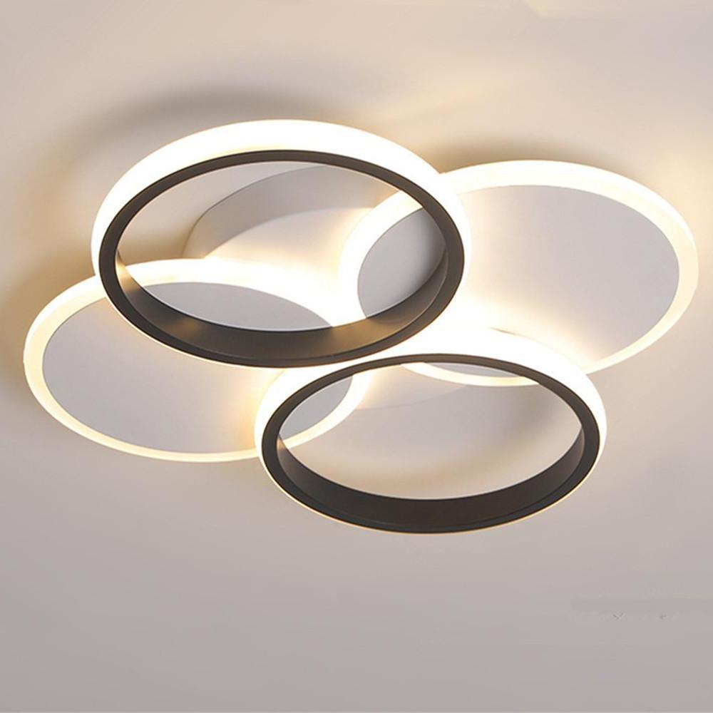 4 Circle Flush Mount Ceiling Light Modern Geometrical LED Light