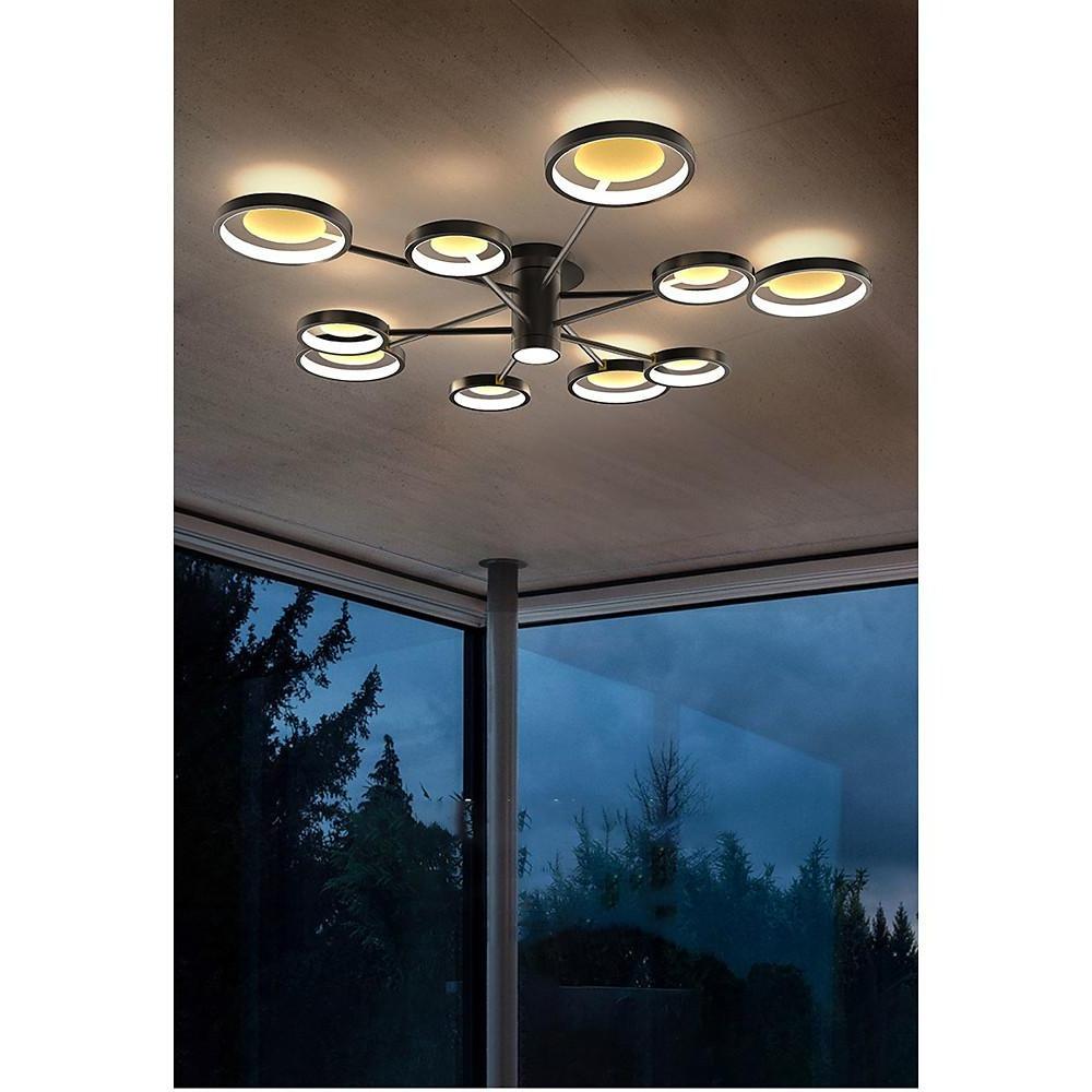 Mid Century Modern Flush Mount Lighting Arbitrary Multiple Circles Industrial LED Light