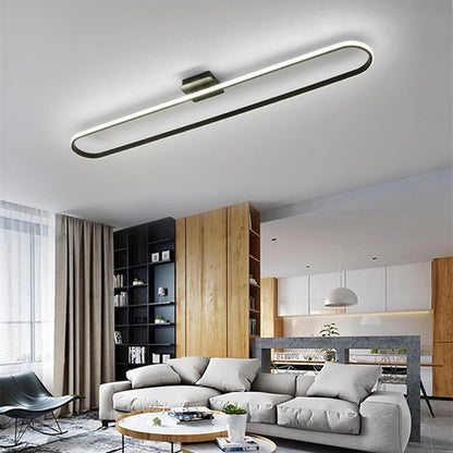 Rounded Rectangle Flush Mount Ceiling Light Minimalist LED Light