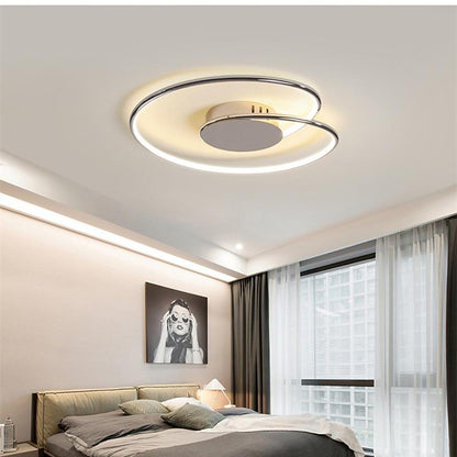 Unusual Flush Mount Ceiling Light Circular Metal Silica Gel LED Light