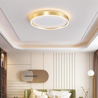 Circular Minimalist Metal Flush Mount Light Fixtures LED Living Room Ceiling Lights