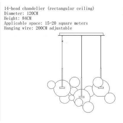 Globe Bubble Glass Pendant Light Modern Pendant Lighting