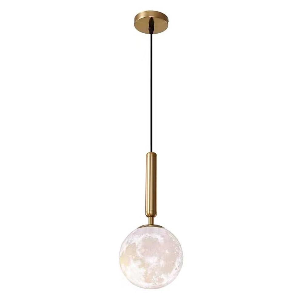 Modern Cylinder Globe Pendant Light Metal Acrylic Pendant Lighting