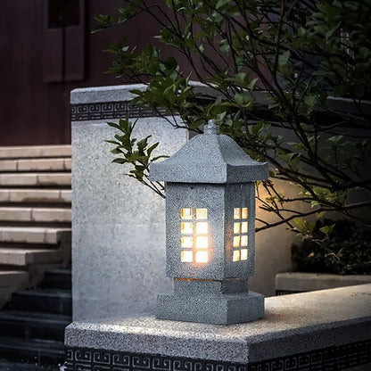 Unique Outdoor Waterproof Imitation Stone Pillar Landscape Lighting Decorative Lamp